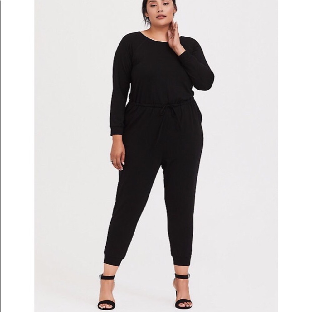 FRENCH TERRY DRAWSTRING JUMPSUIT TORRID SIZE 3